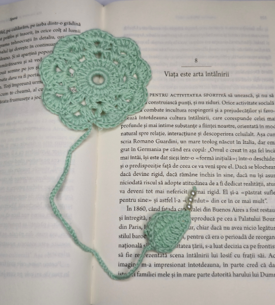 Semn de carte handmade „Green Leaf”