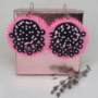 Cercei handmade – Statement Rotunzi Midnight Neon