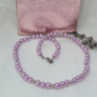 Colier cu perle mov și accente argintii „Lavender Shine”