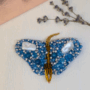 Broșă handmade - Blue Butterfly