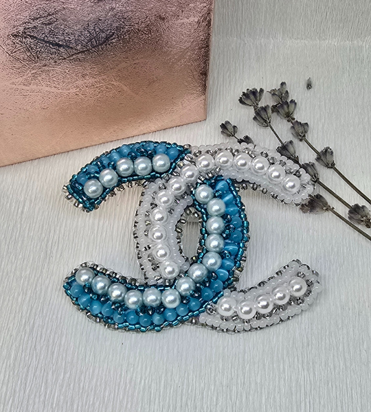 Broșă handmade – Sea Breeze