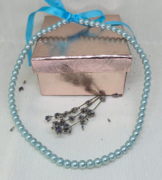 Colier handmade „Blue Pearl Shine”