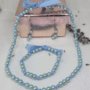 Set bijuterii handmade „Blue Harmony” cu perle albastre