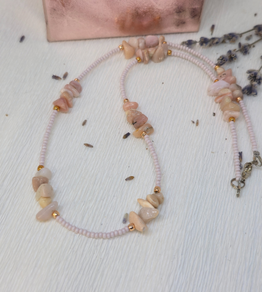 Colier Toho agate ivory