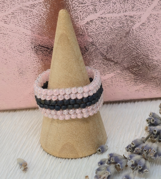 Inel handmade – Black Rose