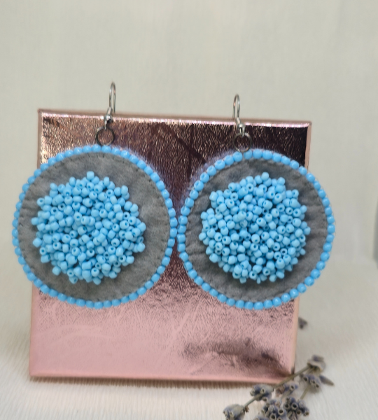 Cercei handmade – Statement Rotunzi Blue Serenity