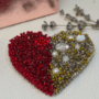 Broșă handmade - Glamour Heart