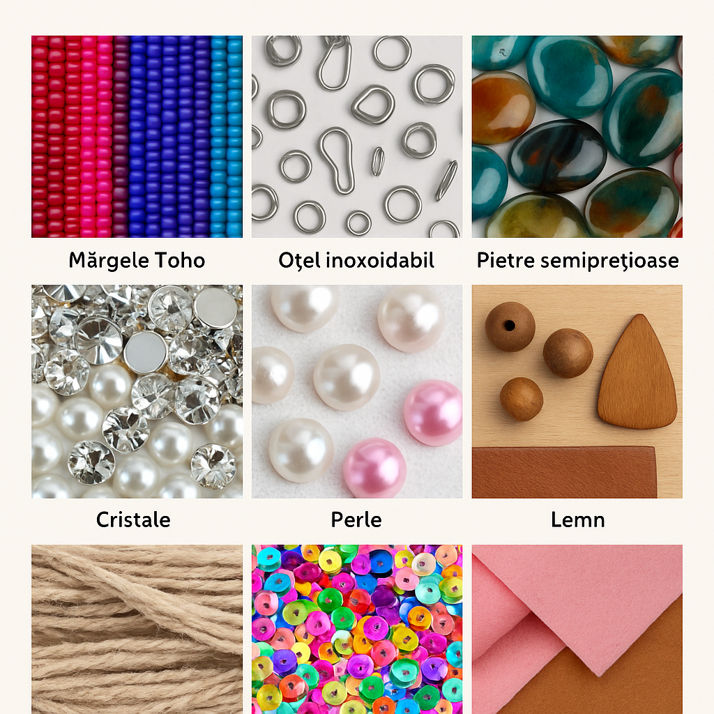 Materialele folosite în bijuteriile handmade Amma Design